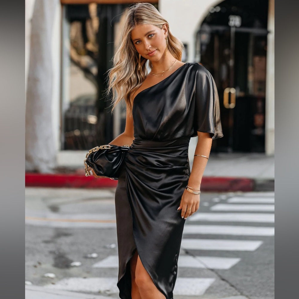 VICI Satin drape dress